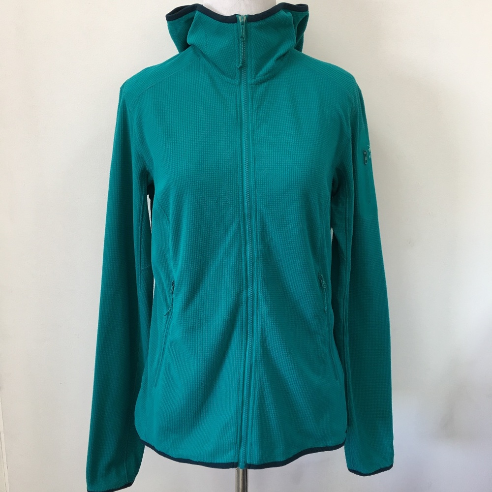 Arcteryx Green Hoodie Fleece Zip Jacket Size Small